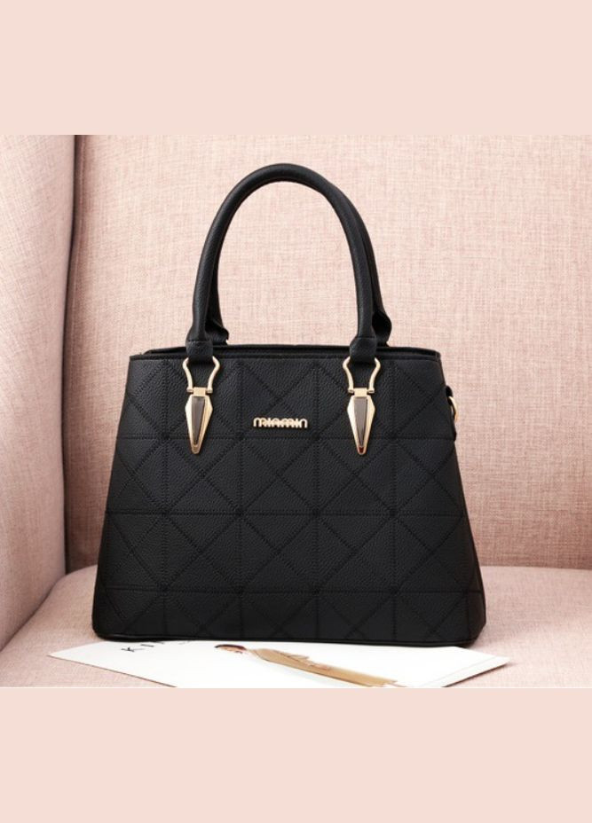 Стильная женская сумка эко кожа черная No Brand (298997970)