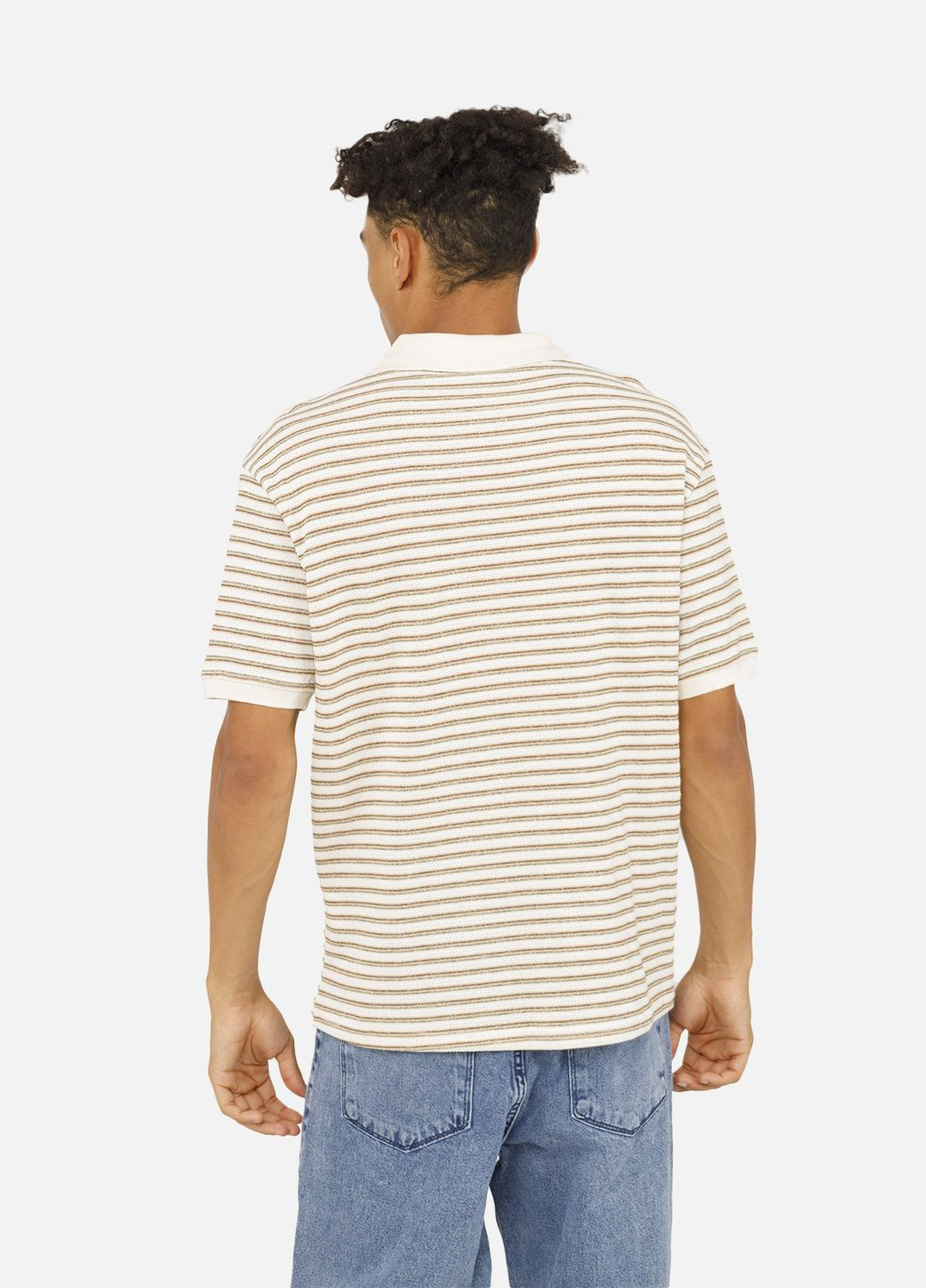 Чоловіча футболка поло колір молочний ЦБ-00258054 Hector (301987750)