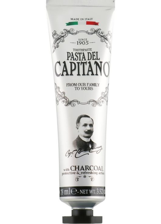 Зубная паста с древесным углем Charcoal 75ml (689447-28512) Pasta del Capitano (368652824)