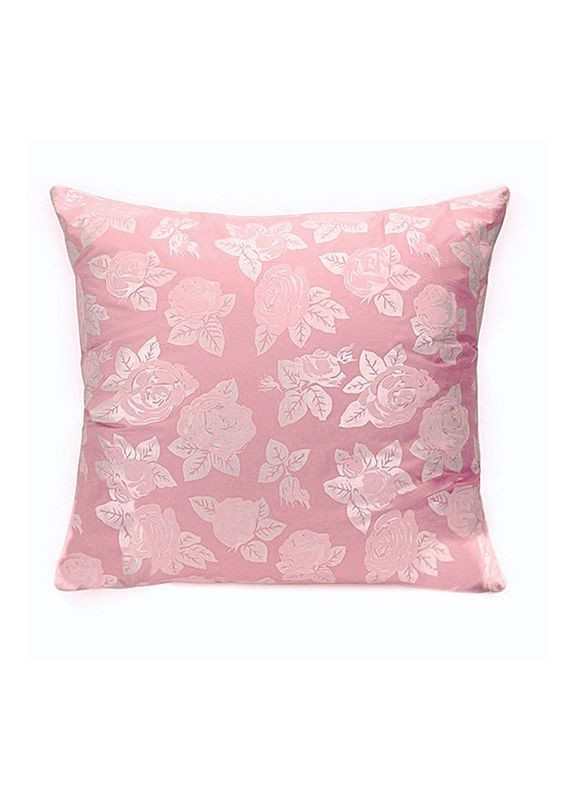 Чохол на подушку 45х45 см Рожевий принт троянда No Brand (325864673)