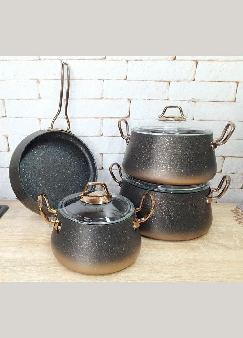 Набор посуды из 7 предметов 3041-IND-Bronze OMS (336024264)