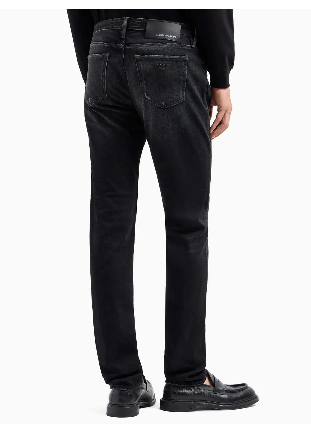 Черные зимние зауженные джинсы 9134333 чёрный 29 5o2970 Emporio Armani