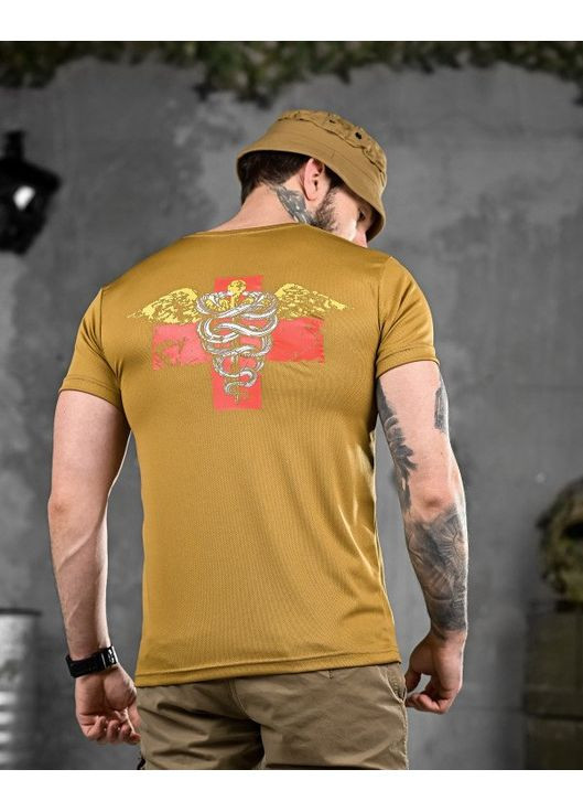 Тактическая мужская футболка Медик койот No Brand (356509130)