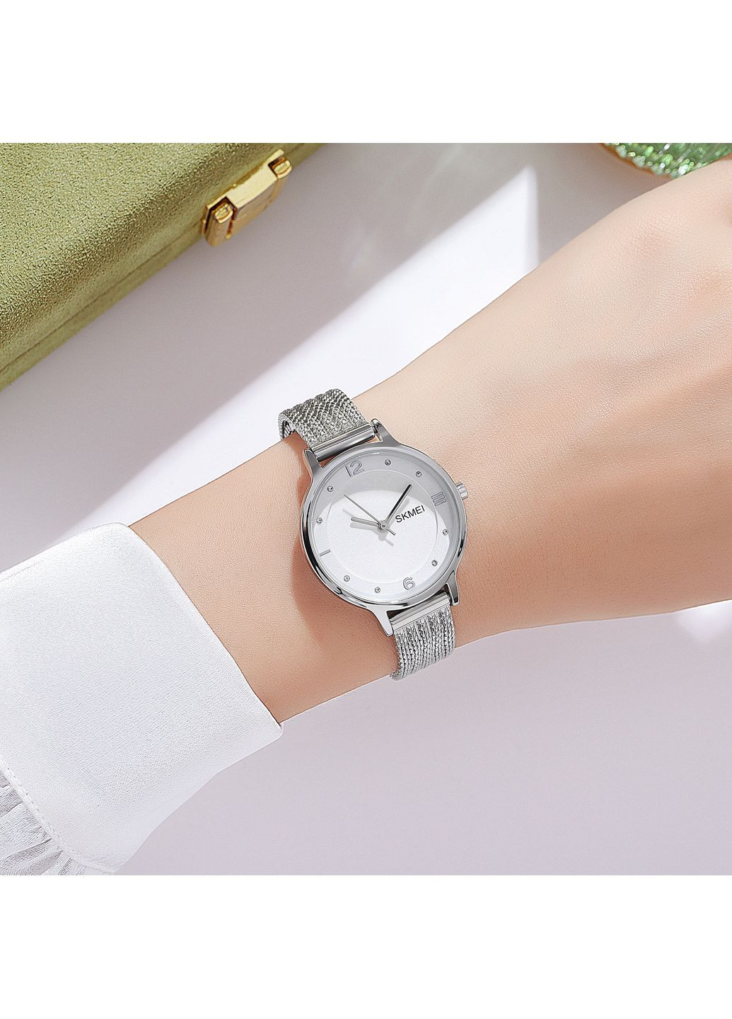 Годинники 1874SI Silver кварцові жіночі з нержавіючої сталі для повсякденного носіння класичні ProDobro (367265283)