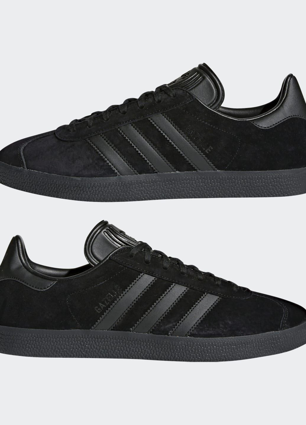 Черные всесезонные кроссовки gazelle adidas