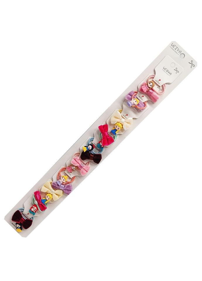 Дитячі резинки для волосся «Принцеси Disney» 0108-335, 5 пар No Brand (330610026)