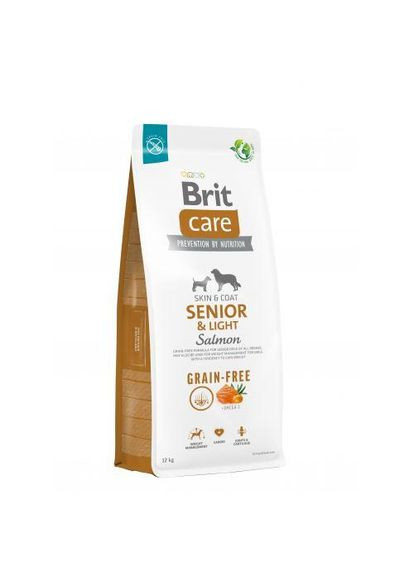 Сухий корм Dog Grain-free Senior & Light для старіючих собак, беззерновий з лососем, 12 кг (*) Brit Care (323219524)