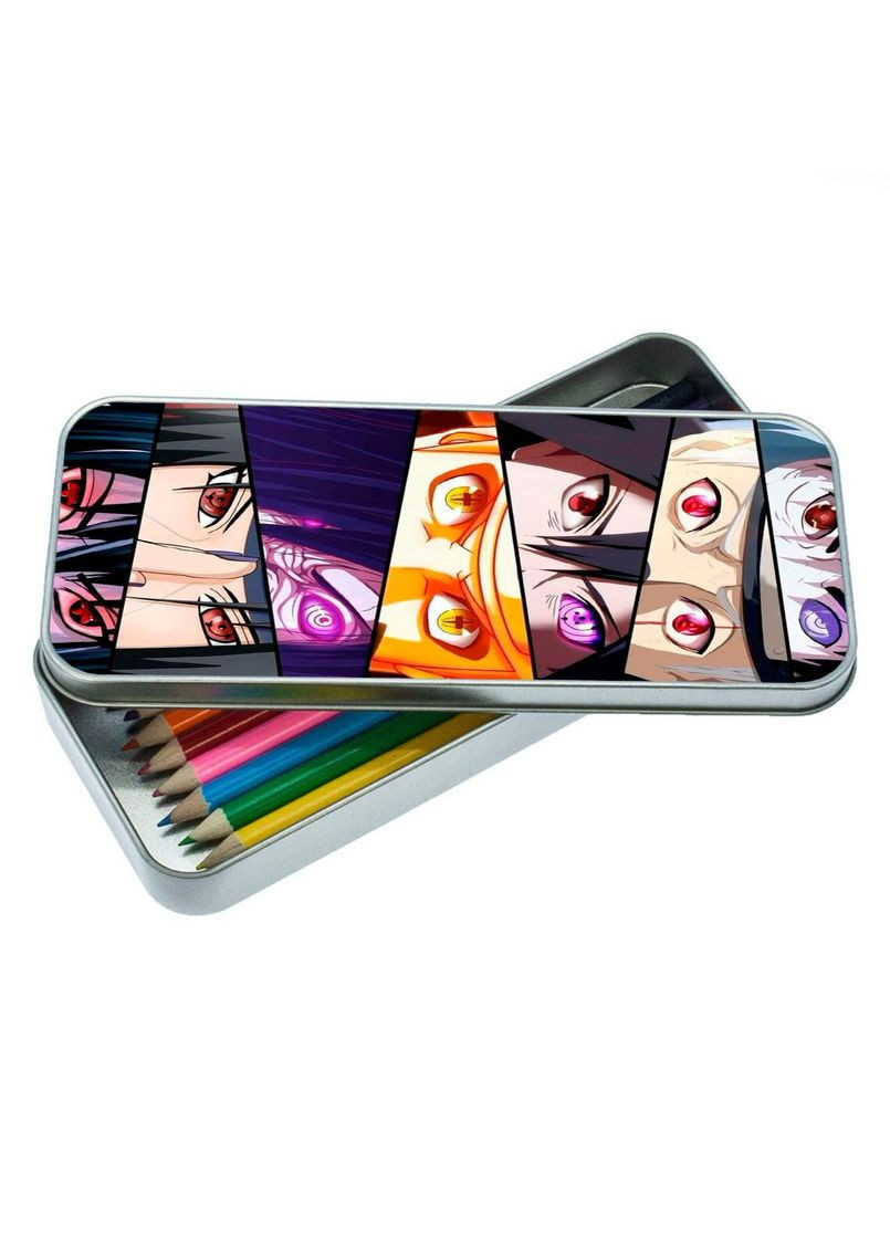 Пенал школьный для мальчика и девочки металлический Наруто #007 7*18 см Silver No Brand (309160019)