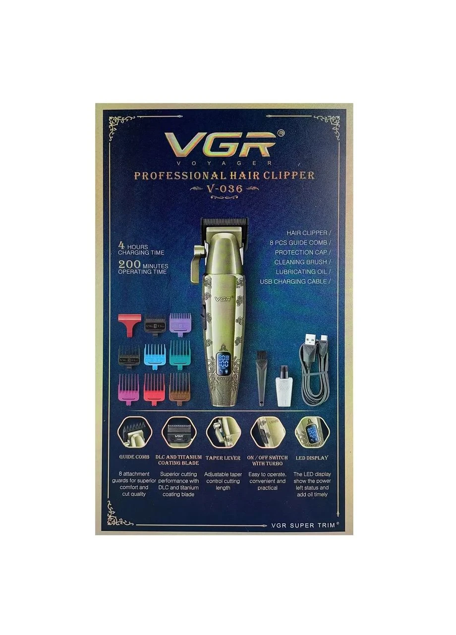 Машинка для стрижки волос с мощным мотором V-036 (45582-V-036_856) VGR (392928568)