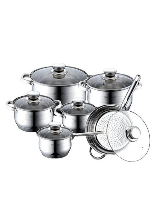 Набор кастрюль с крышками и сковородой Royalty Line RL-1231 набор кухонный 12 предметов посуда для кухни No Brand (317275899)