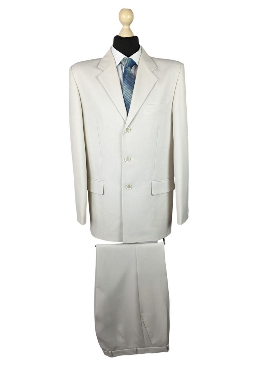 Бежевый демисезонный мужской костюм а-51 светло-бежевый. Borenia