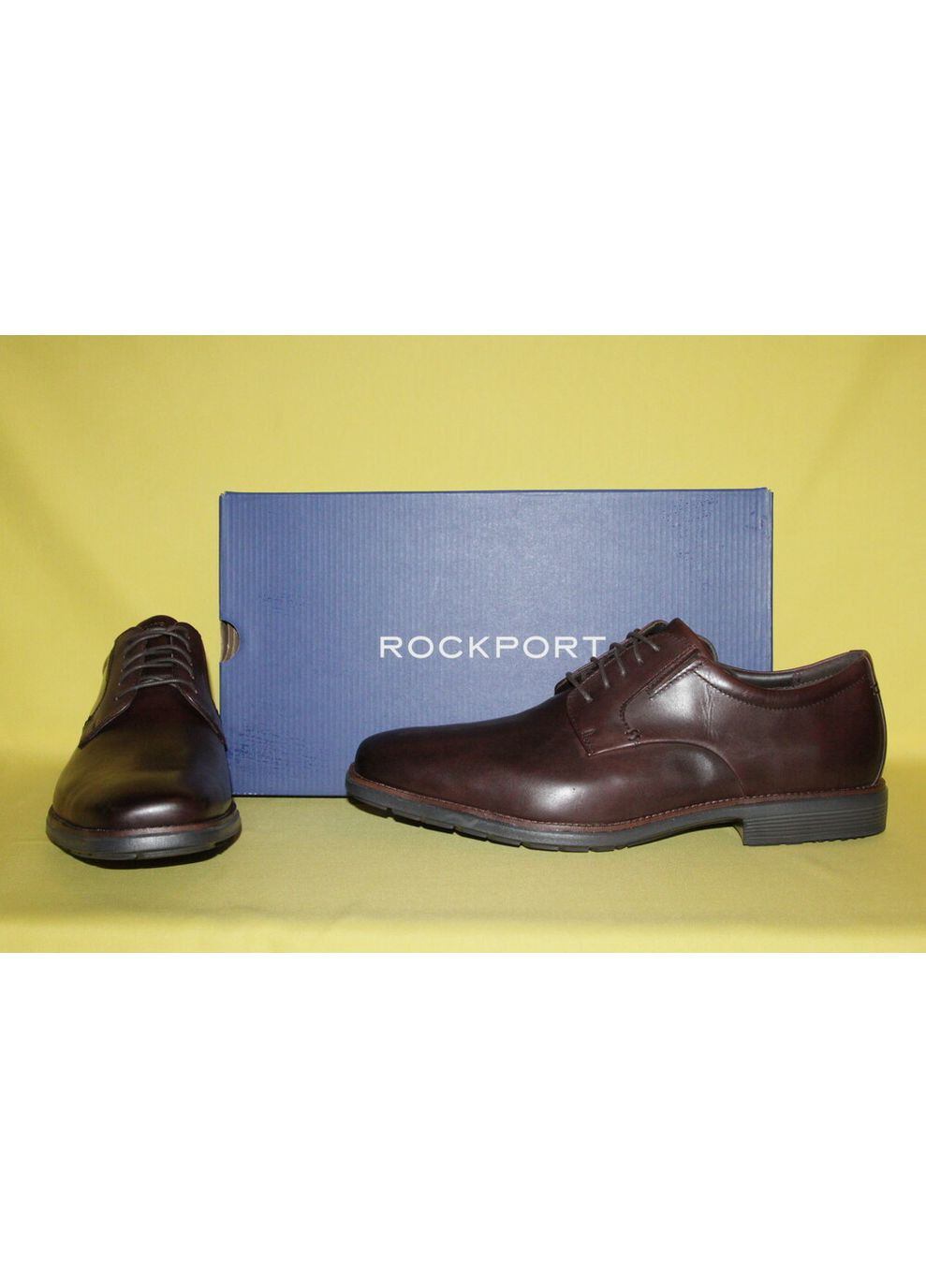 Коричневые туфли мужские, размер 48,5 Rockport на шнурках