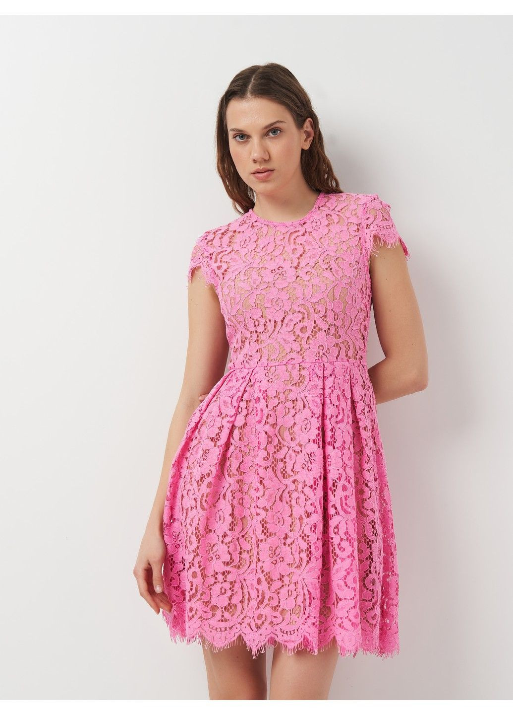 Рожева кежуал сукня H&M однотонна