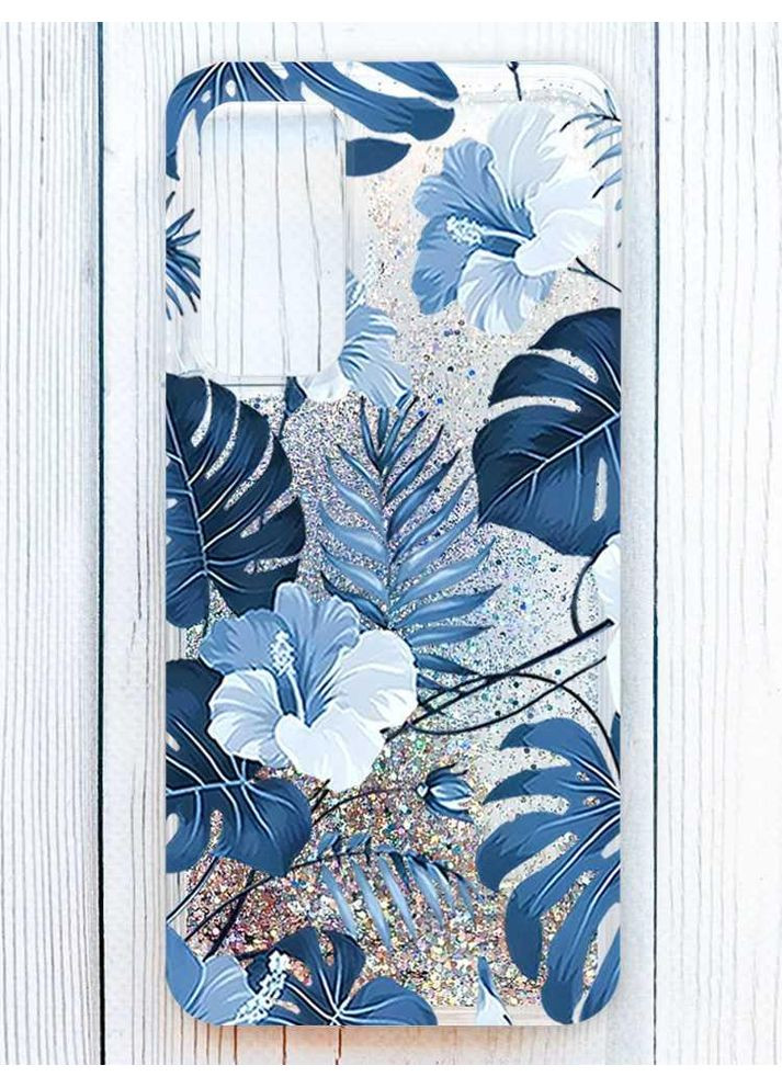 Чехол с плавающими серебряными блестками на Samsung Galaxy S24 FE Тропики (принт 373) Creative (362963184)