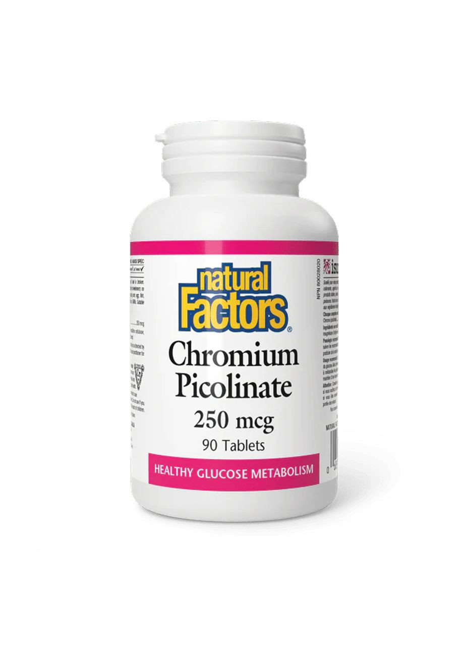 Chromium Picolinate 250mcg - 90 tabs Natural Factors (369399297)