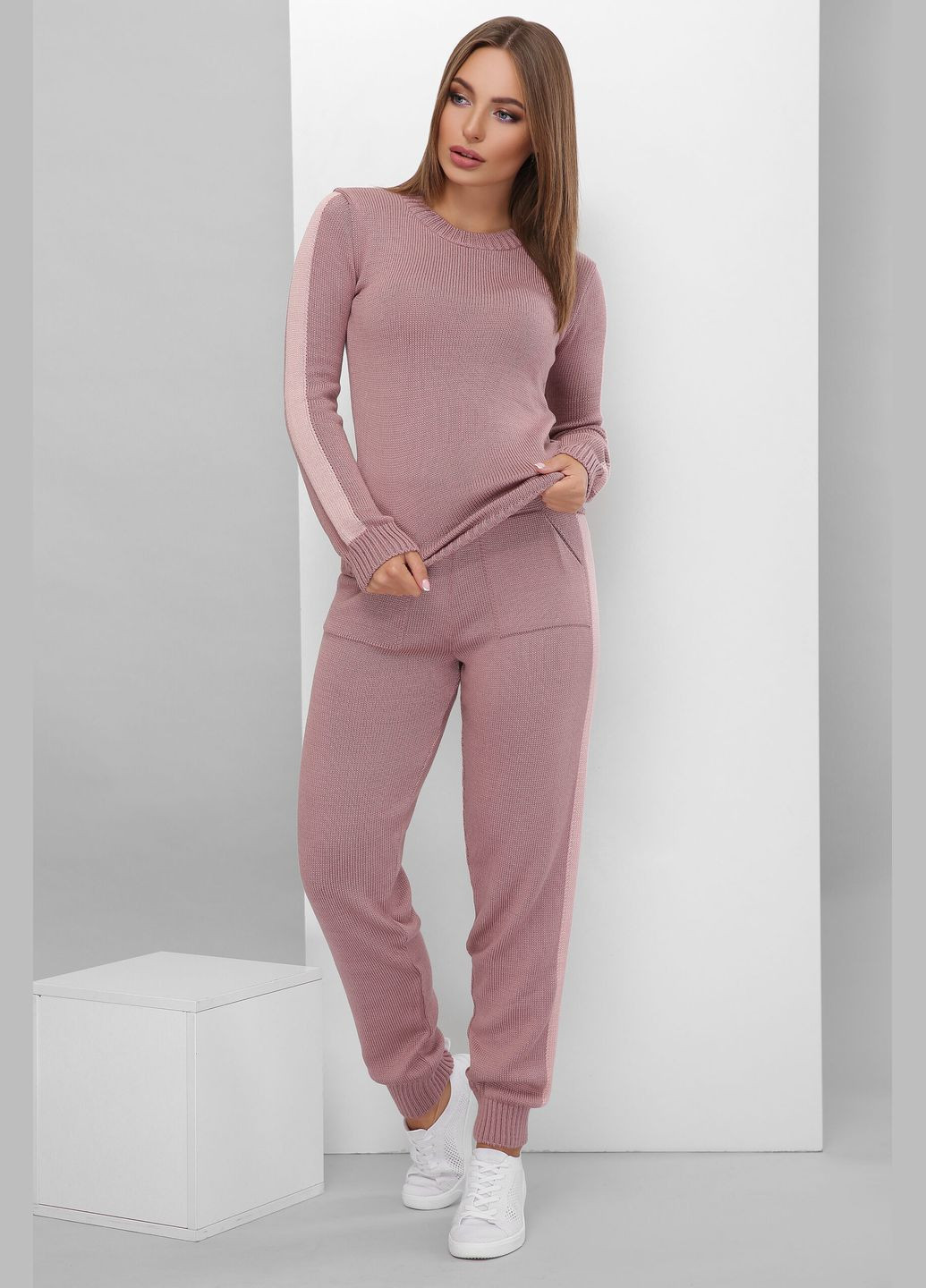 Жіночий в'язаний костюм (брюки та светр) (-kostyum-172) MarSe (334892871)