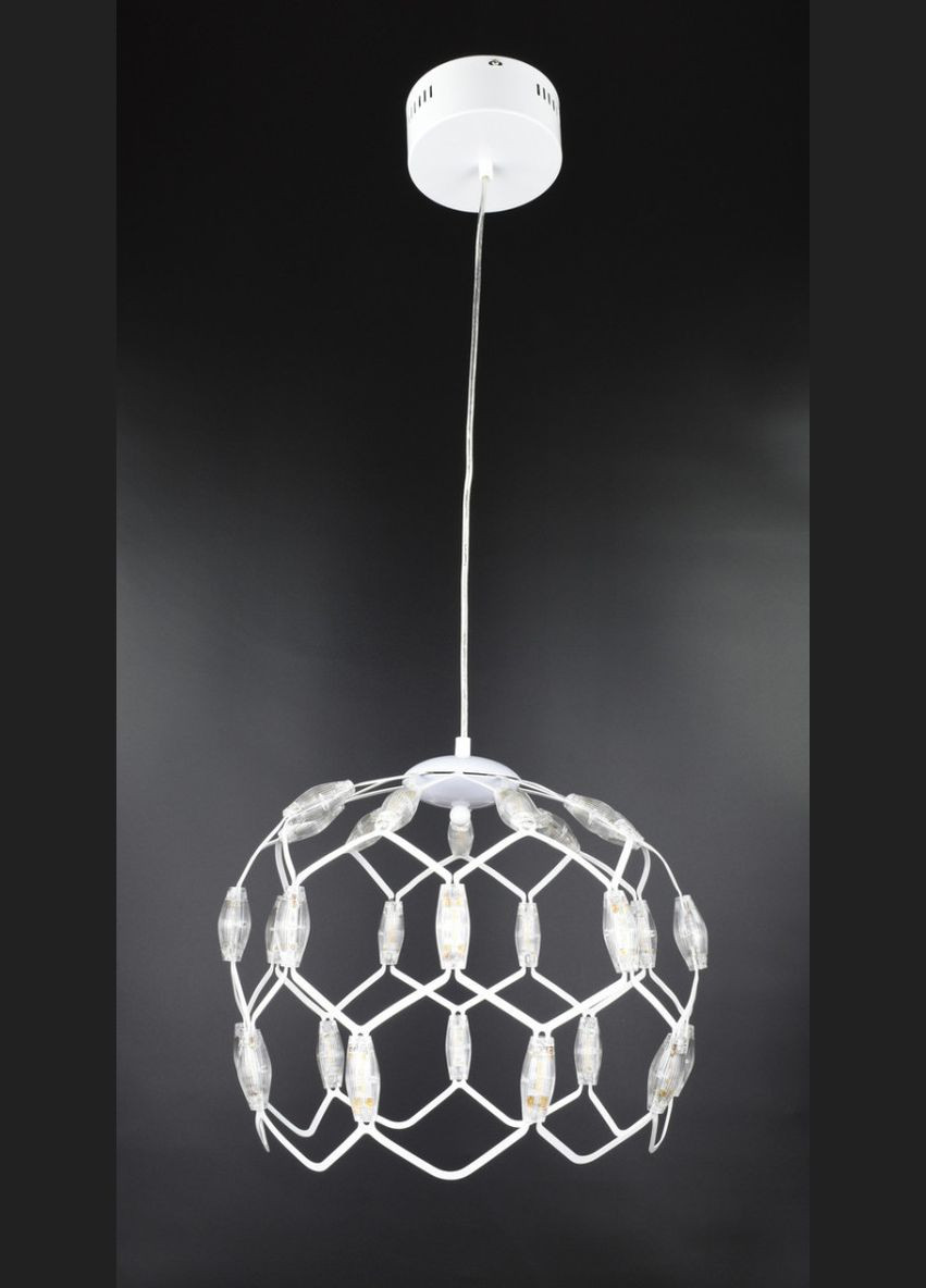 Люстра светодиодная подвесная LED светильник для квартиры на потолок лэд 26281 Белый 42-200х40х40 см. Sunnysky (364496266)