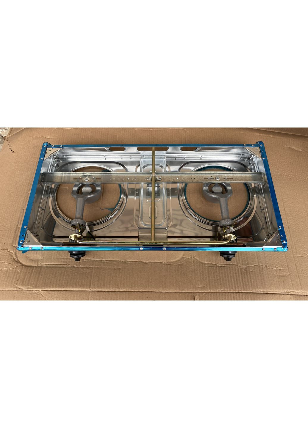 Плита-таганок настольная газовая 2 конфорки нержавеющая сталь Мрія (328905536)