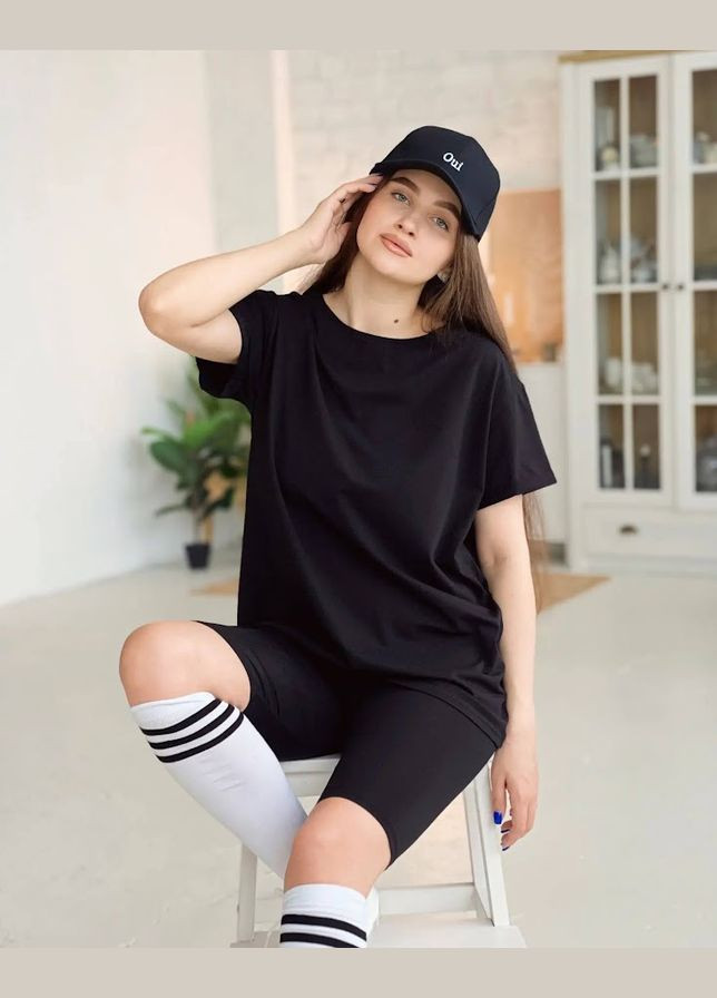 Комплект жіночий (футболка+велосипедки) HC (h001-8138-036) No Brand (292564943)