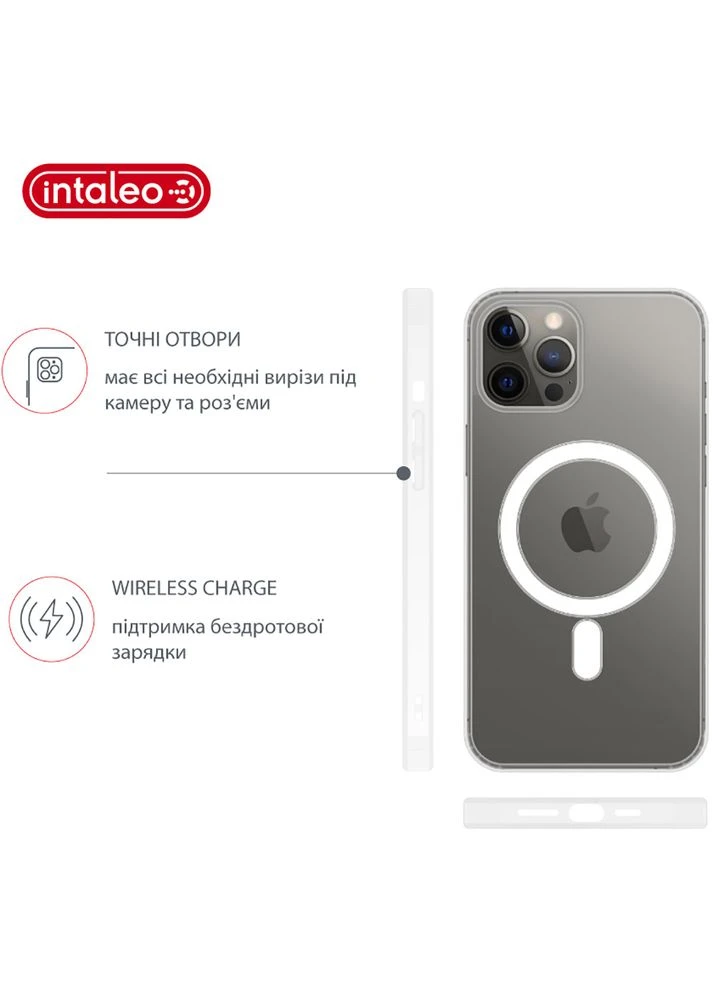 Чохол CLEAR для Apple iPhone 12 Pro Max з MagSafe Transparent (1283126609589) Intaleo (393197301)