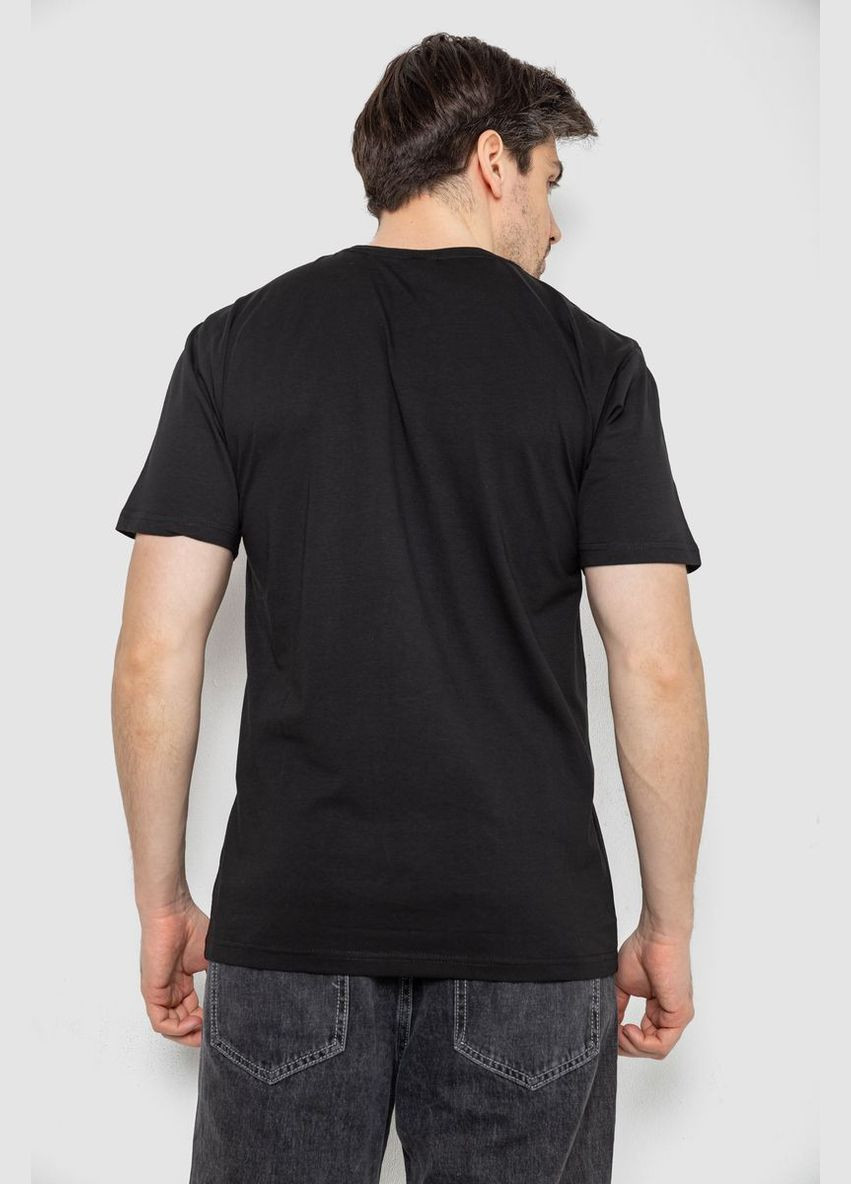 Чорна футболка чоловіча з принтом,, 244r5996 Andi
