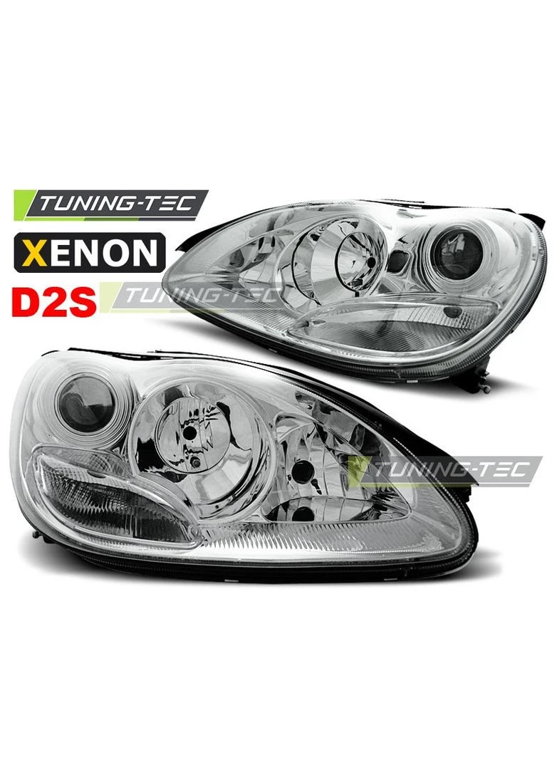 Передние фары Mercedes (W220) 2002-2005 под ксенон D2S (ЦЕНА ЗА ПАРУ) Tuning-Tec S-Class (398182830)