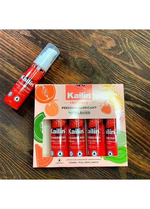 Съедобный лубрикант на водной основе Kailin 30 мл с ароматом клубники. Интимная смазка для секса No Brand (360603787)