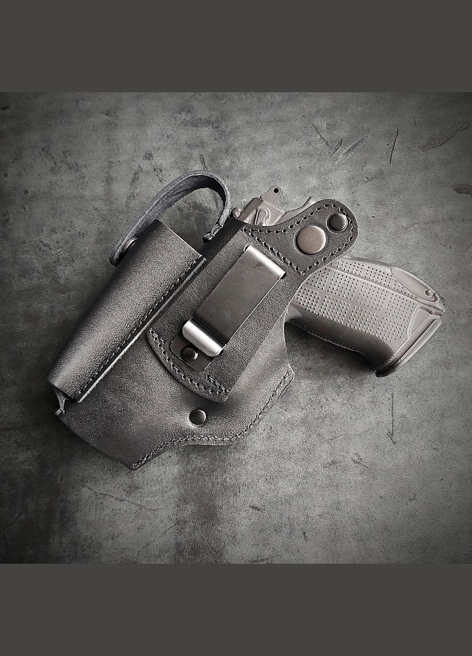 Шкіряна кобура поясна під ФОРТ 17 | чорна| на скобі No Brand (339621625)