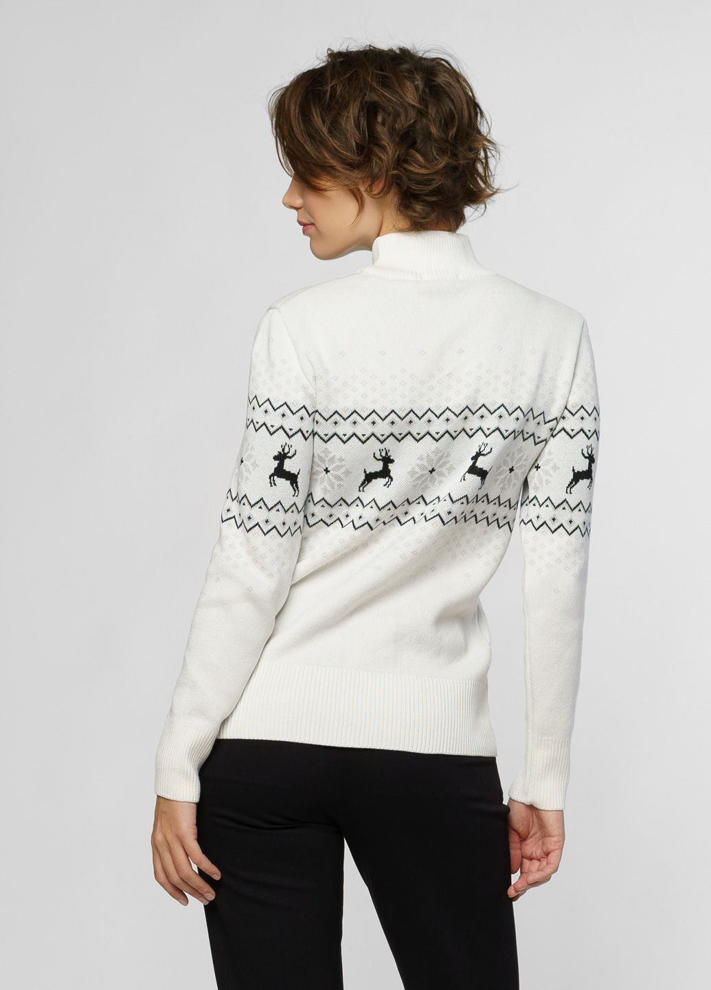 Белый зимний свитер женский белый Arber T-neck WW1 WTR-151