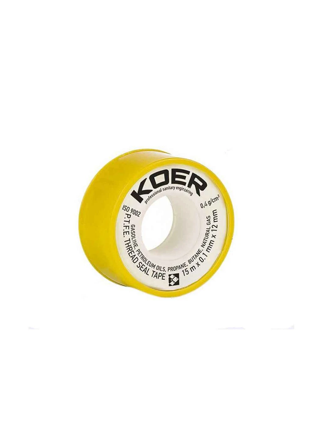 Фум-стрічка 15м*0.1мм*12мм GAS ST-02 (10 шт/уп) KR0120 ТМ KOER No Brand (387470488)