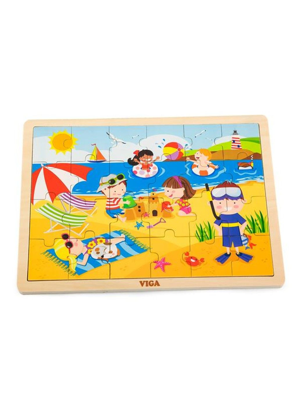 Деревянный пазл Время года: лето, 24 эл. (51270) Viga Toys (331297234)