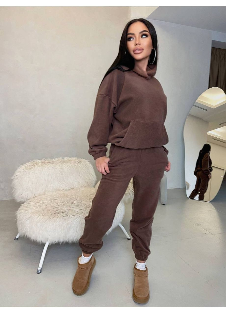 Костюм із двостороннього флісу: худі + джогери | Оверсайз комфорт | Заміри в описі DK/DL Мода без кордонів (361449461)
