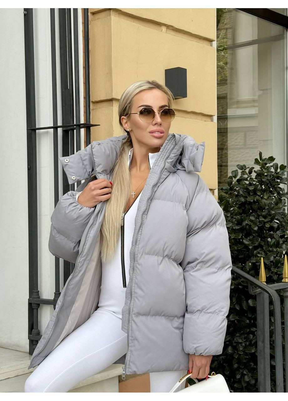 Серый зимний Пуховик Vakko