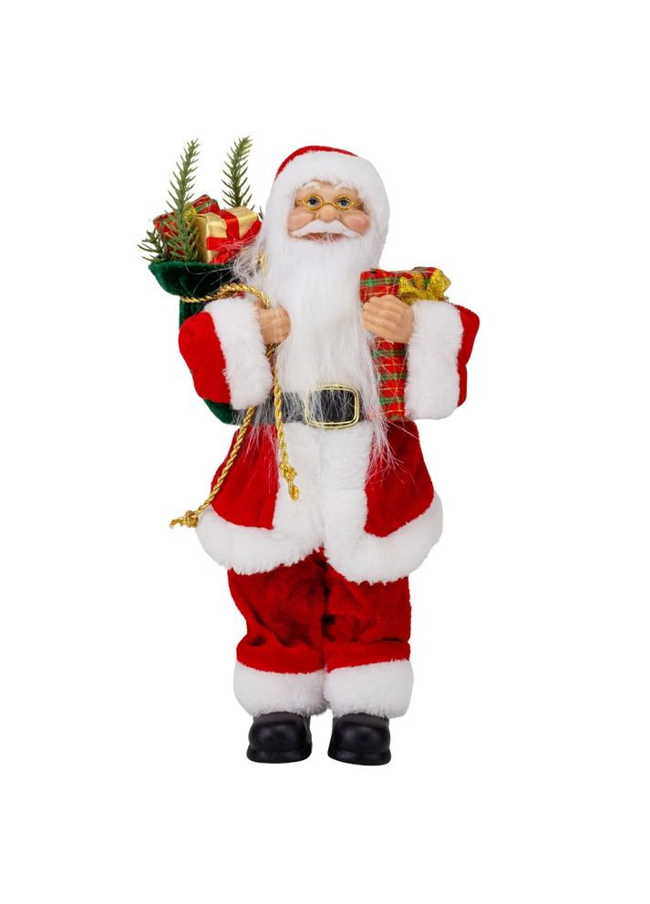 Фігурка Санта з подарунками червоний 30х17 см 119162-008 текстиль No Brand (346152752)