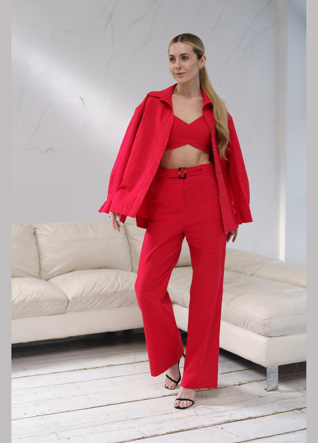 Жіночий костюм "Alessandra long” малиновий No Brand (360072068)