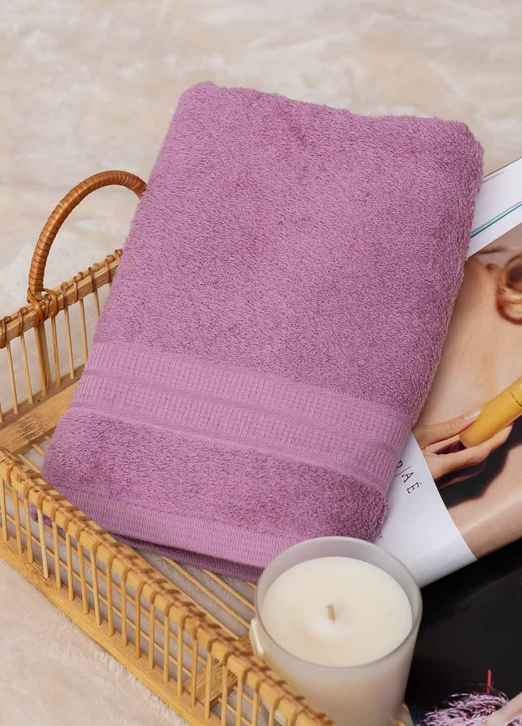 Полотенце лицевое махровое 90х50 см Homedec однотонный сливовый