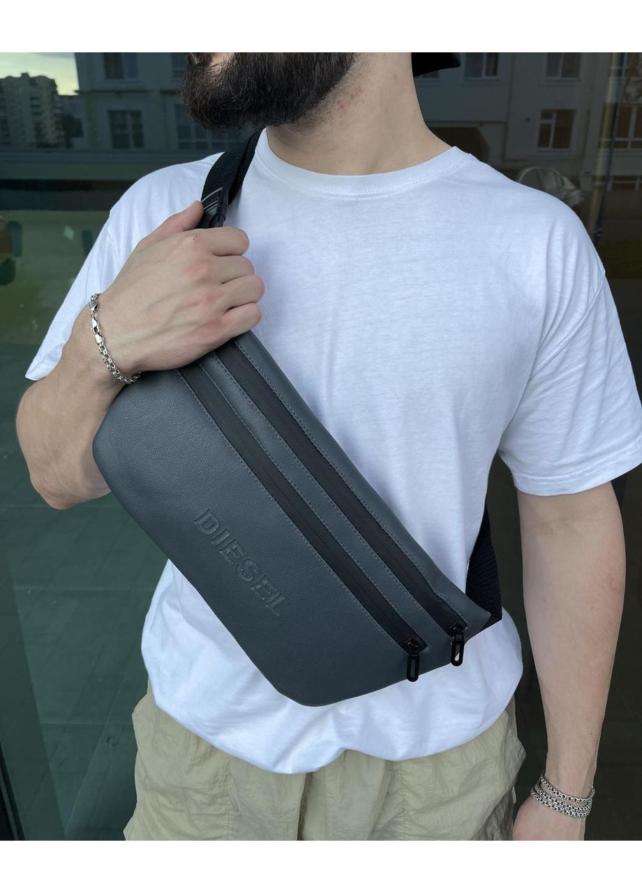 Универсальная мужская бананка, барыжка для торговли, поясная сумка для города и прогулок, экокожа No Brand (348779948)