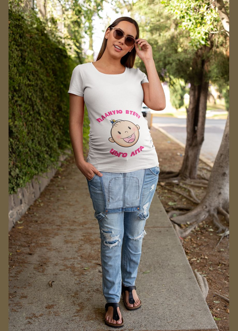 Футболка для беременной "Малышка. Планирую побег этим летом (время года можно изменить)" Кавун футболка - (316342266)