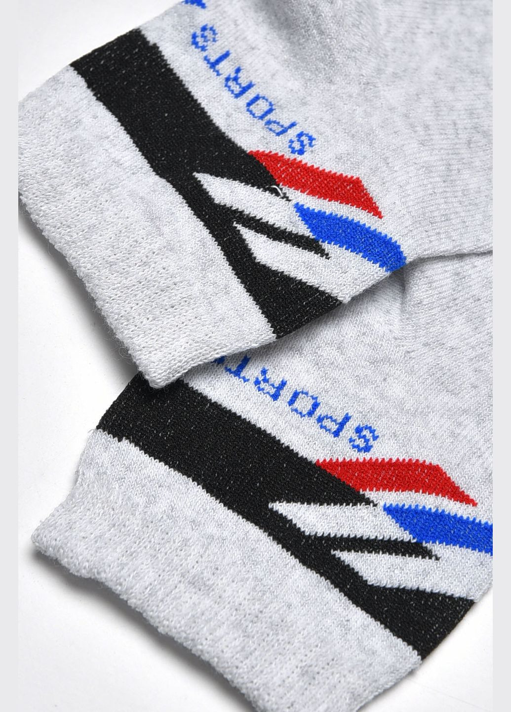 Шкарпетки чоловічі спортивні світло-сірого кольору розмір 41-45 Let's Shop (278050210)