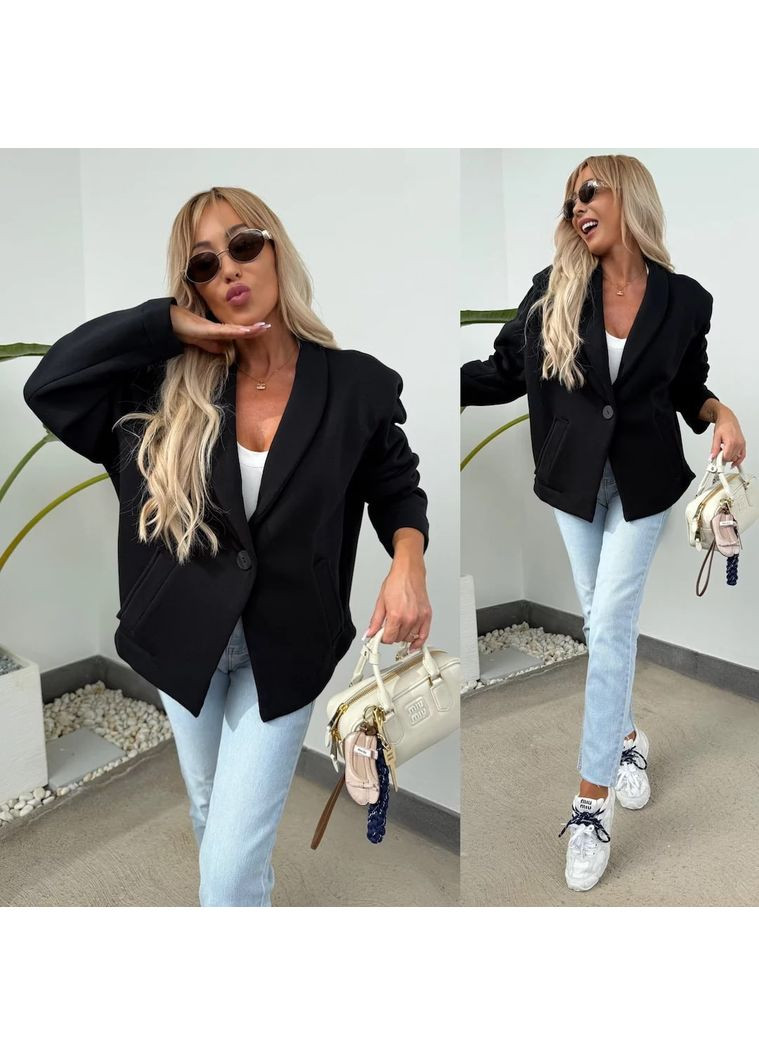 ✨ Жіночий піджак – комфорт і стиль на кожен день!📌 Ознайомтесь з розмірною сіткою перед оформленням замовлення. DK/DL Мода без кордонів (360910713)