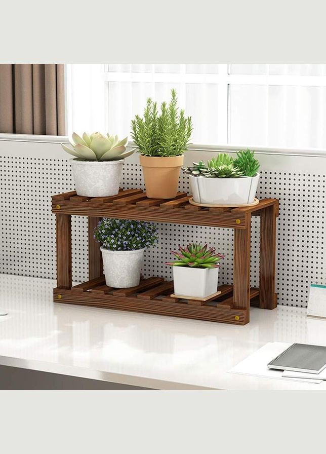 Підставка для квітів з дерева Хетарія 20х70 мокко (ЦВП-20707410) No Brand (328224911)