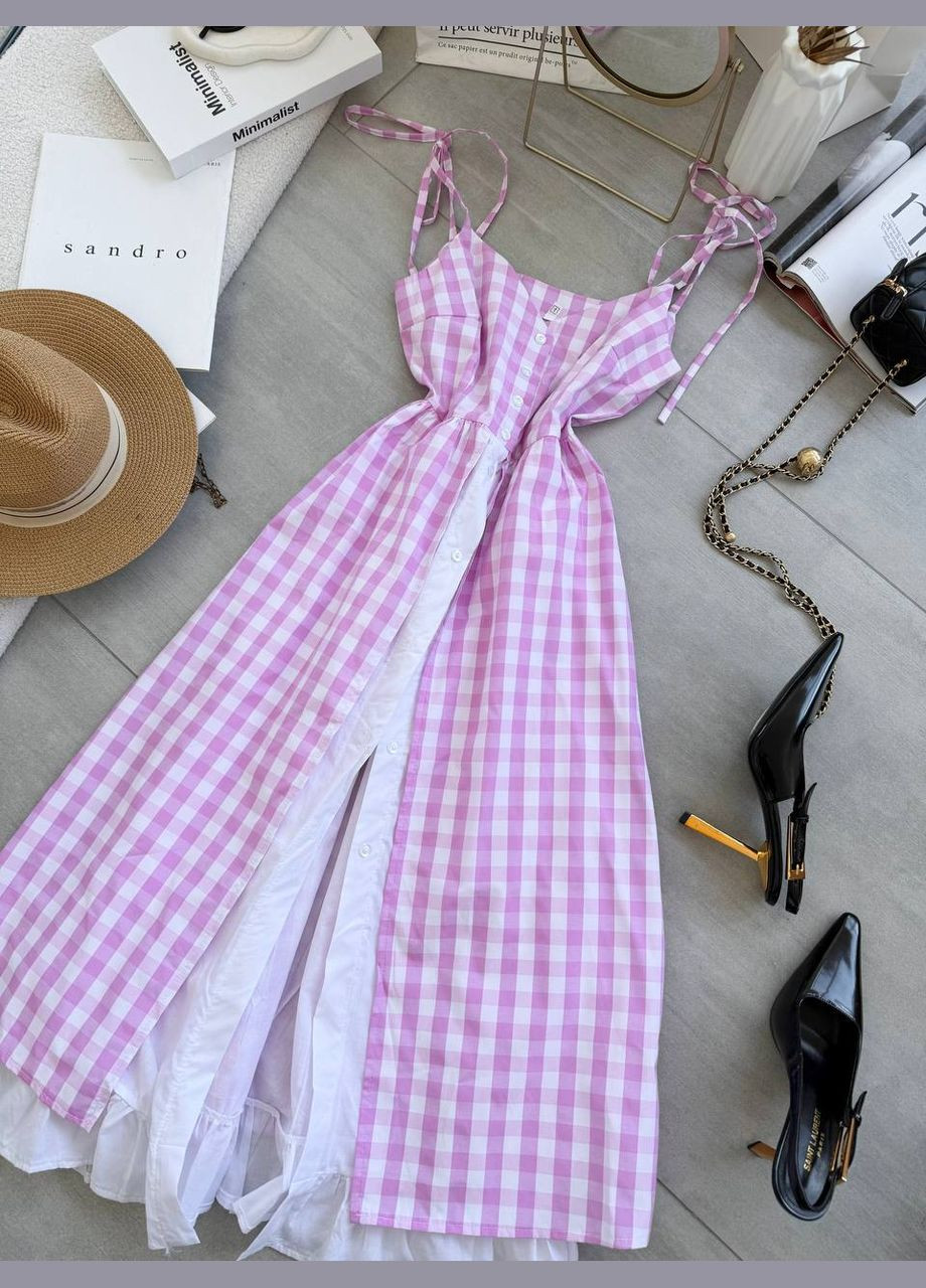 Летний женский женский сарафан Україна в клеточку