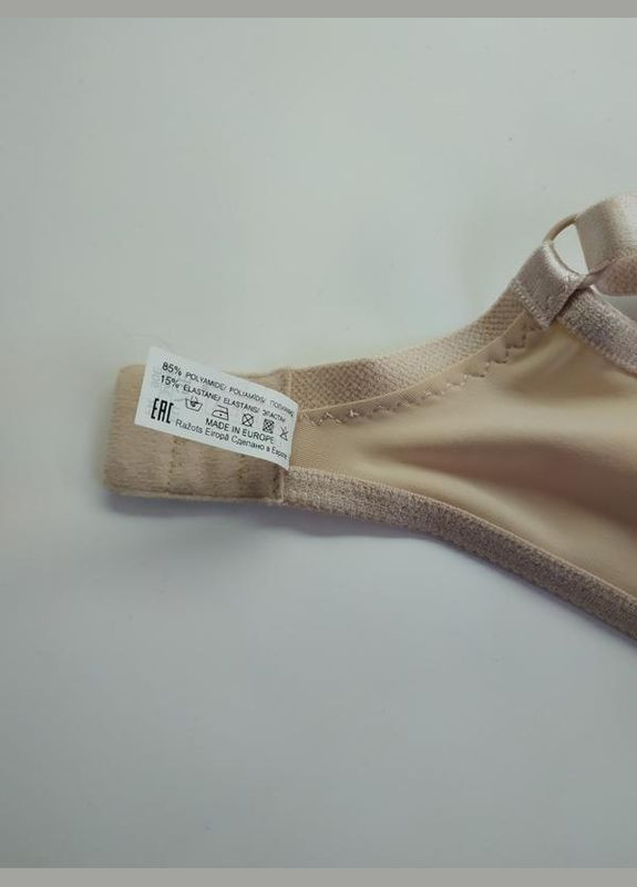 Бежевый бюстгальтер спейсер в цвете пион орхидея 180-208 с кружевом. Orhideja полиамид