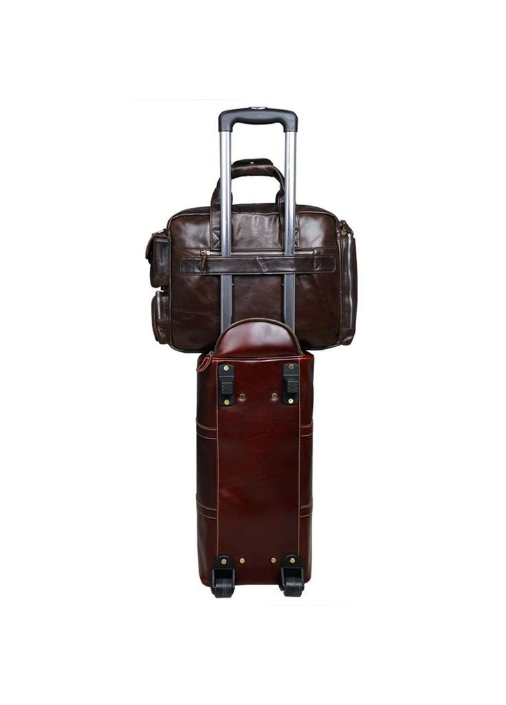 Сумка портфель через плече для чоловіків з натуральної шкіри для документів А4 для подорожей Коричневий 40514 Vintage (361432903)