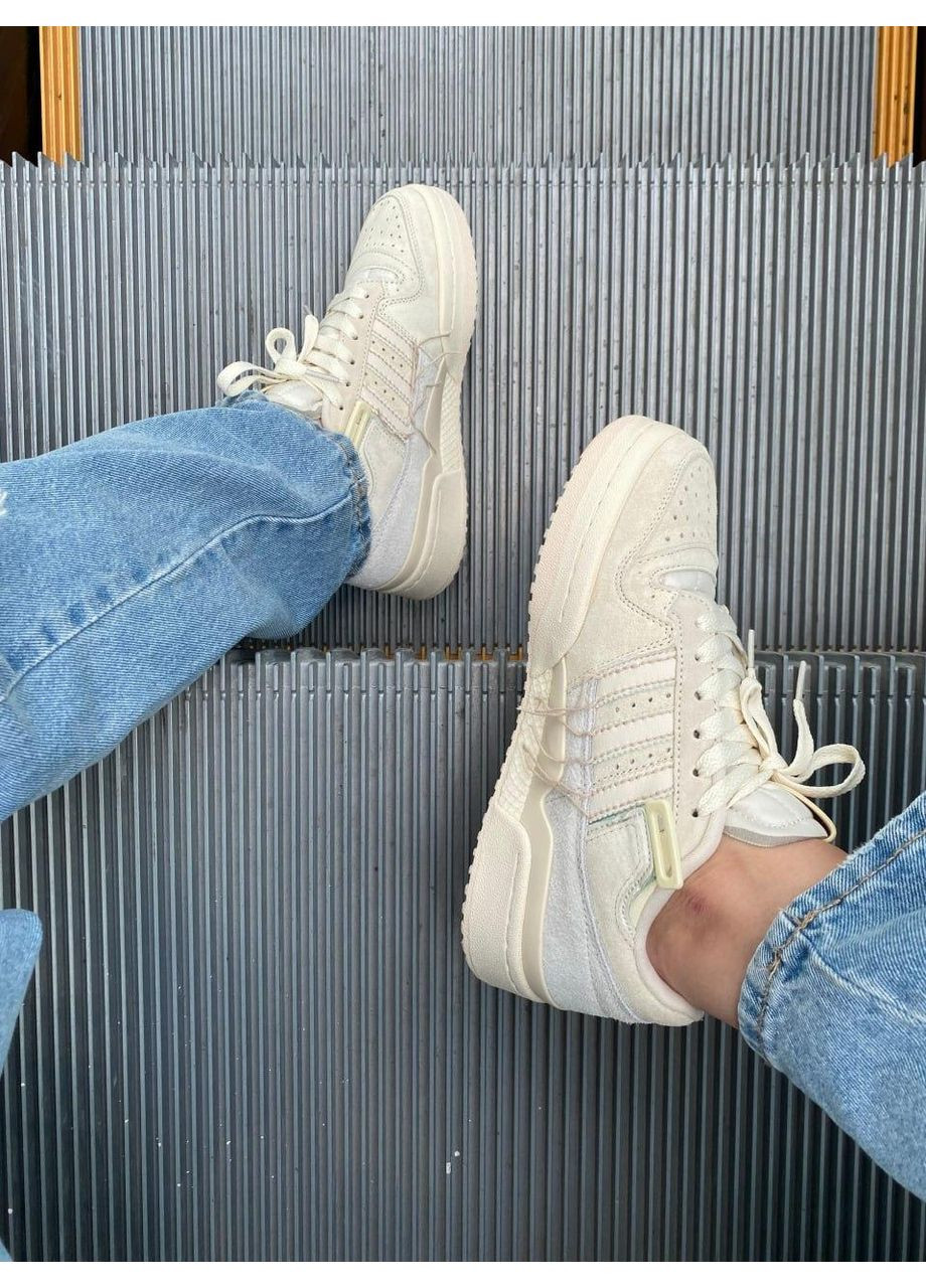 Бежевые демисезонные кроссовки мужские adidas forum 84 low premium beige 2.0 адидас форум 84 No Brand