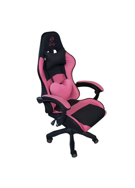Крісло геймерське чорно-рожеве Bonro Lady 806 (349819215)