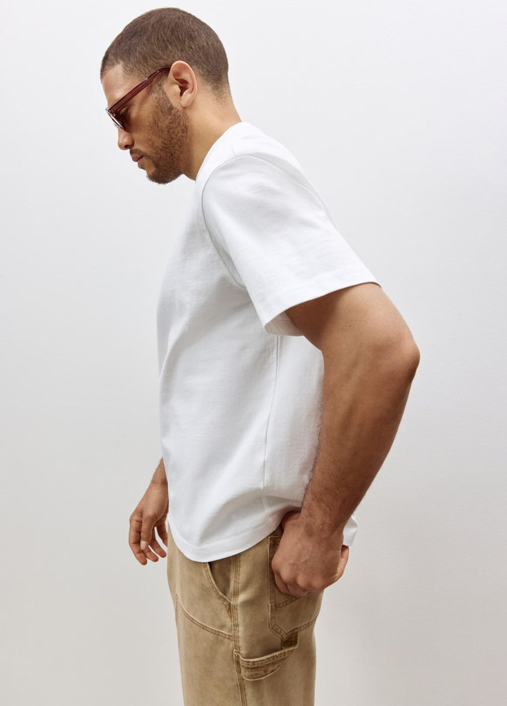 Біла футболка вільного крою Only & Sons