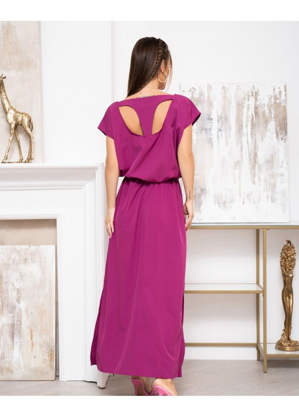 Фиолетовое повседневный платье 13316a 3xl фиолетовый ISSA PLUS