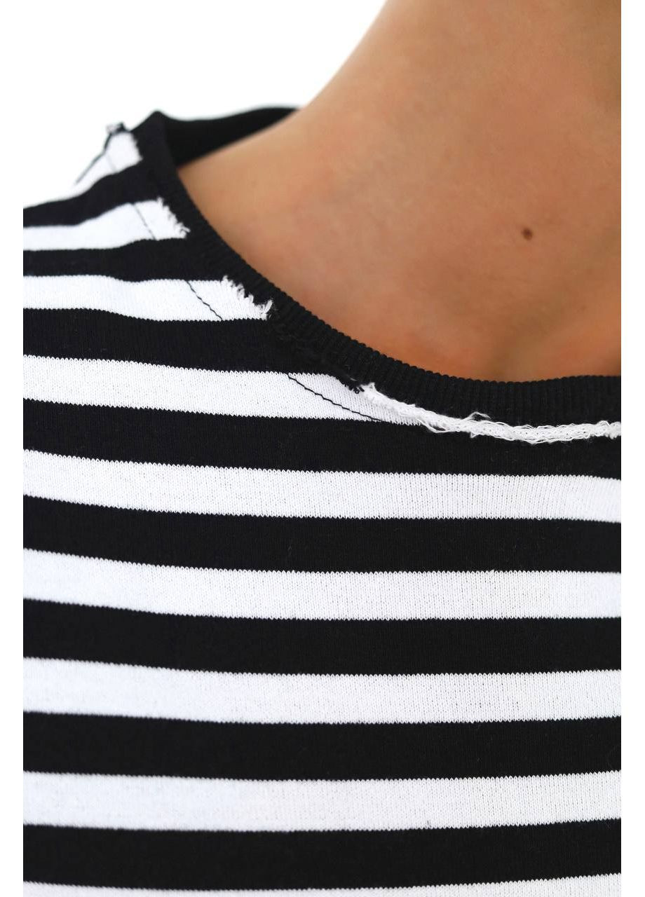 Жіночий лонгслів у смужку з широкими рукавами MonCher (363849357)