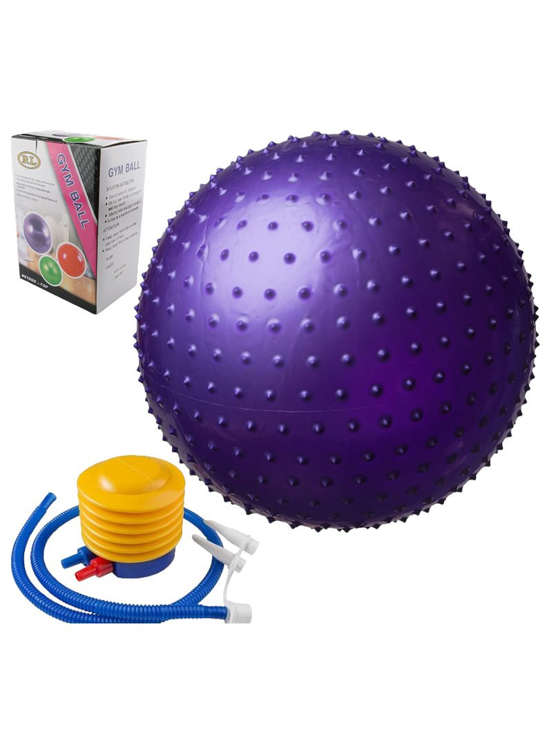 Фітбол масажний 65см фіолетовий KingLion World Sport (297647770)